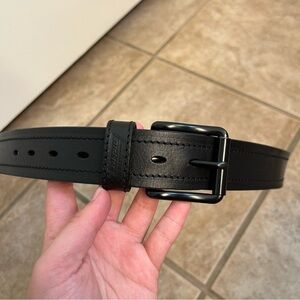 Genuine Dickies Black Leather Belt with Black Buckle Size 44 Casual Classic